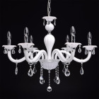 Chandelier blanc elegance 6 ampoules 106 cm