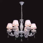 Chandelier blanc elegance 6 ampoules 90 cm