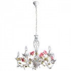Chandelier blanc flora 5 ampoules 123 cm