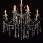 Chandelier chromé crystal 12 ampoules 130 cm