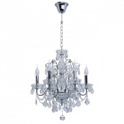 Chandelier chromé crystal 6 ampoules 93 cm