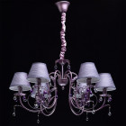 Chandelier chromé elegance 6 ampoules 90 cm