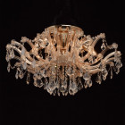 Chandelier doré crystal 6 ampoules 40 cm