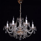 Chandelier doré crystal 6 ampoules 80 cm