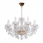 Chandelier doré crystal 8 ampoules 85 cm