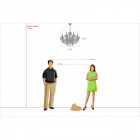 Chandelier doré crystal 8 ampoules 85 cm Chandelier doré crystal 8 ampoules 85 cm