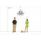 Chandelier laiton classic 12 ampoules 105 cm