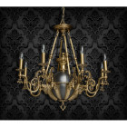 Chandelier laiton classic 8 ampoules 185 cm