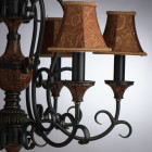 Chandelier marron country 8 ampoules 220 cm