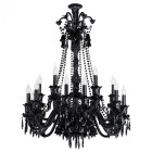Chandelier noir classic 18 ampoules 170 cm