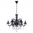 Chandelier noir classic 6 ampoules 100 cm