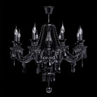 Chandelier noir classic 8 ampoules 80 cm