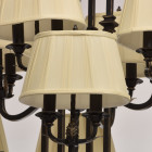 Chandelier noir country 24 ampoules 200 cm