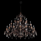 Chandelier noir country 28 ampoules 245 cm