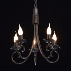 Chandelier noir country 5 ampoules 90 cm
