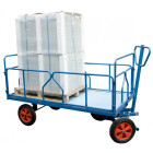 Chariot avant train pivotant 2500 x 1200 mm roues caoutchouc 1000 kg - 800007133