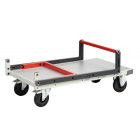 Chariot FLATPACK™ dossier repliable 850 x 500 mm plateau mélaminé roues CC 250 kg - 804721111