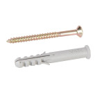 Chevilles et vis pour encadrements 10 pcs - 8 x 60 mm