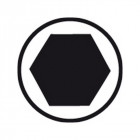 Clé coudée à 6 pans, à tête sphérique, acier inoxydable, Cote s/plats : 8 mm, Long. des branches 200 x 36 mm