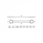 Clé polygonale double embouts extra plate bgs technic - 21 x 23 mm - 30340