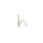 Clip De Fixation Rond, Blanc, 8Mm (100Pcs/Boîte)