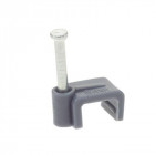 Clip Plat De Fixation, Gris, 10Mm (100Pcs/Boîte)