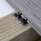 Clip terrasse bois cobra 24 - 90 clips + vis - pour lames en bois et bois composite - stable, facile à poser & résistant