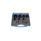 Coffret de 7 trépans bimétal cobalt 8% d24 à 60mm spécial serrurier leman