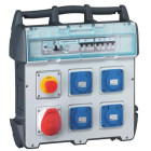 Coffret de chantier p17 ip44 ik09 40a - 400v~ - avec 4 prises brochage domestique, 1 prise 32a 3p+t et protections