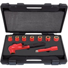 Coffret de douilles isolées 1000v 1/2'' avec cliquet et rallonge