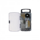 Coffret de perçage vissage 46 pcs titane forets scie cloche douilles embouts vis outils atelier bricolage helloshop26 3417034