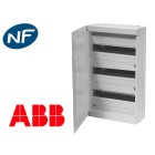 Coffret modulaire 54 modules 3 rangées avec porte opaque ABB