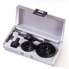 Coffret scies cloches 12 pièces de 19 à 64 mm bois placo plastique plâtre outils atelier bricolage helloshop26 3417042