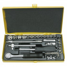 Coffret vissage cliquet douilles chrome vanadium 33 pcs qualité pro outils atelier bricolage helloshop26 3417050