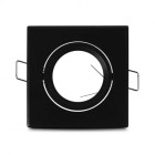 Support plafond carre orientable noir 83 mm