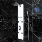 Colonne de douche à hydromassage 22x125cm en verre trempe + buses hydromassantes - EPSILON WHITE Aurlane - COL030