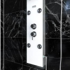 Colonne de douche à hydromassage 22x125cm en verre trempe + buses hydromassantes - EPSILON WHITE Aurlane - COL030