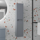 Colonne de salle de bain Gris suspendu - Hauteur 120 cm - 2 Portes - LEON Aurlane - LAV986