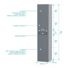Colonne de salle de bain Gris suspendu - Hauteur 120 cm - 2 Portes - LEON Aurlane - LAV986