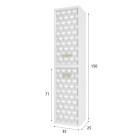Colonne de salle de bain scandinave blanc à suspendre - h150xp25xl35cm - NORDIK TEGNINGER Aurlane - LAV486