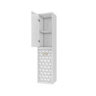 Colonne de salle de bain scandinave blanc à suspendre - h150xp25xl35cm - NORDIK TEGNINGER Aurlane - LAV486