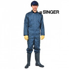 Combinaison de travail singer agri 2 zips polyester/coton vert haute qualite - Taille au choix