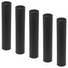 Lot de 5 tdpi1000 conduit double paroi isolé polycombustible longueur 100 cm    noir   ø150