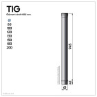 Tig1000 conduit simple paroi étanche polycombustible longueur 100 cm       ø180 - à l'unité