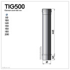 Tig500 conduit simple paroi étanche polycombustible longueur 50 cm       ø150 - à l'unité