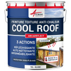 Peinture toiture réfléchissante, anti chaleur, imperméalisante, auto nettoyante : arcareflect - blanc -Cool roof - Conditionnement au choix