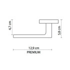 Lot de 2 poignées sur rosace à clé en zamak chromé premium aspect chêne cendré