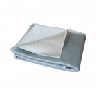 Couverture anti feu protection 1200° - 1 x 1m - fibre de silice matière textile ignifugée
