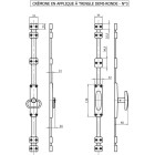 Crémone 3BX MAP MASSARD - Zinc bout inox - 3BX