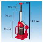 Cric hydraulique bouteille 2 tonnes Ose